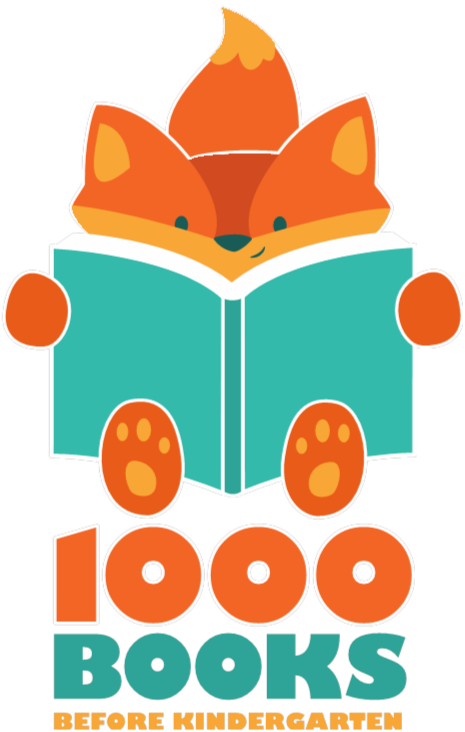 1000 Books Before Kindergarten logo under graphic of a fox reading a book