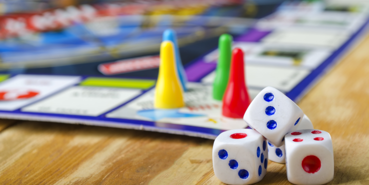 Board game and board game pieces