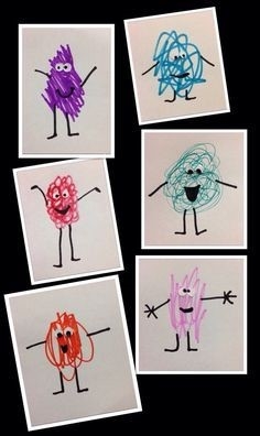 Samples of scribble art characters