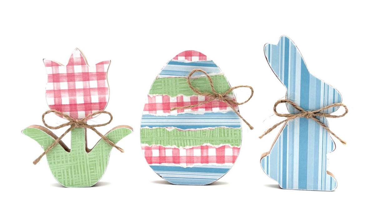 Flower, Egg and Bunny Figurines